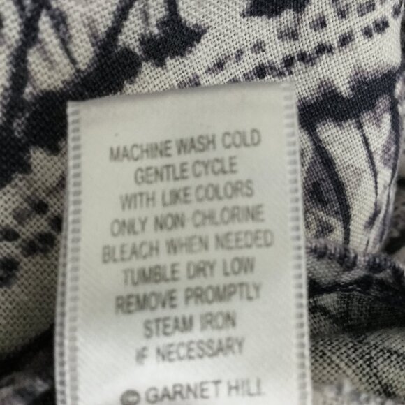 Garnet Hill Black and White Patterned Mini Dress - Picture 7 of 9